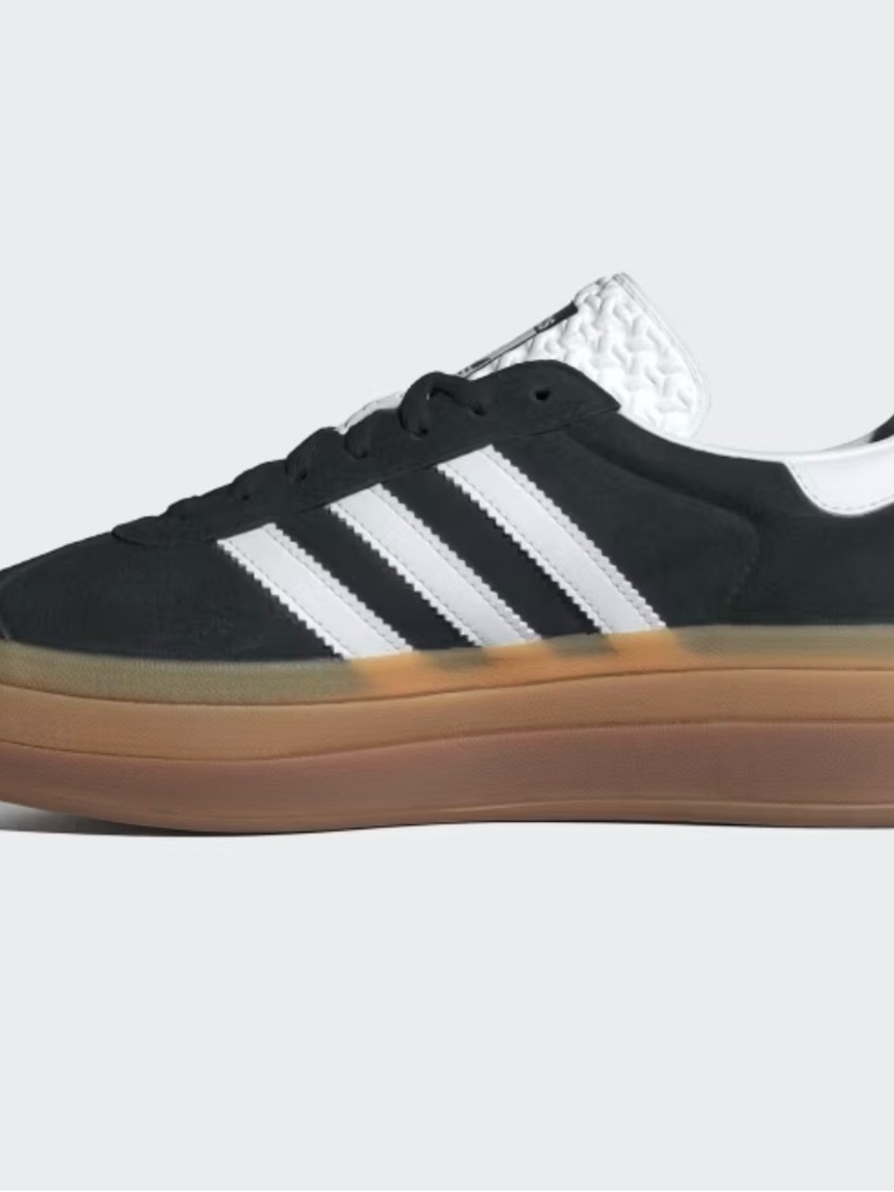 adidas Gazelle Women's Black and White Sneakers with Brown Gradient Sole - Picture 6 of 10
